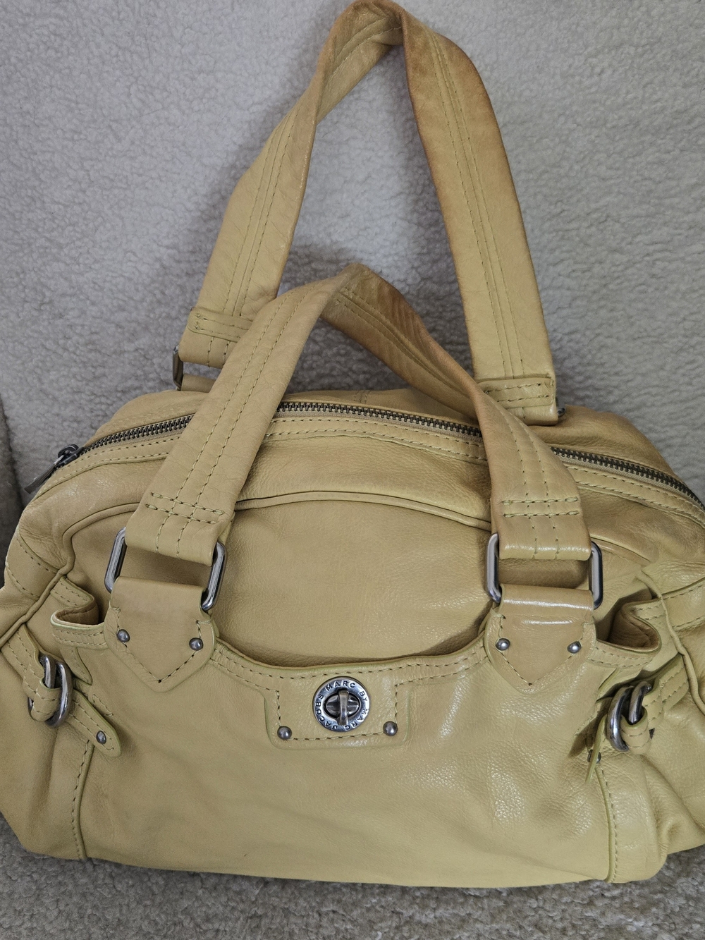 Marc Jacobs Pale Yellow Leather Satchel